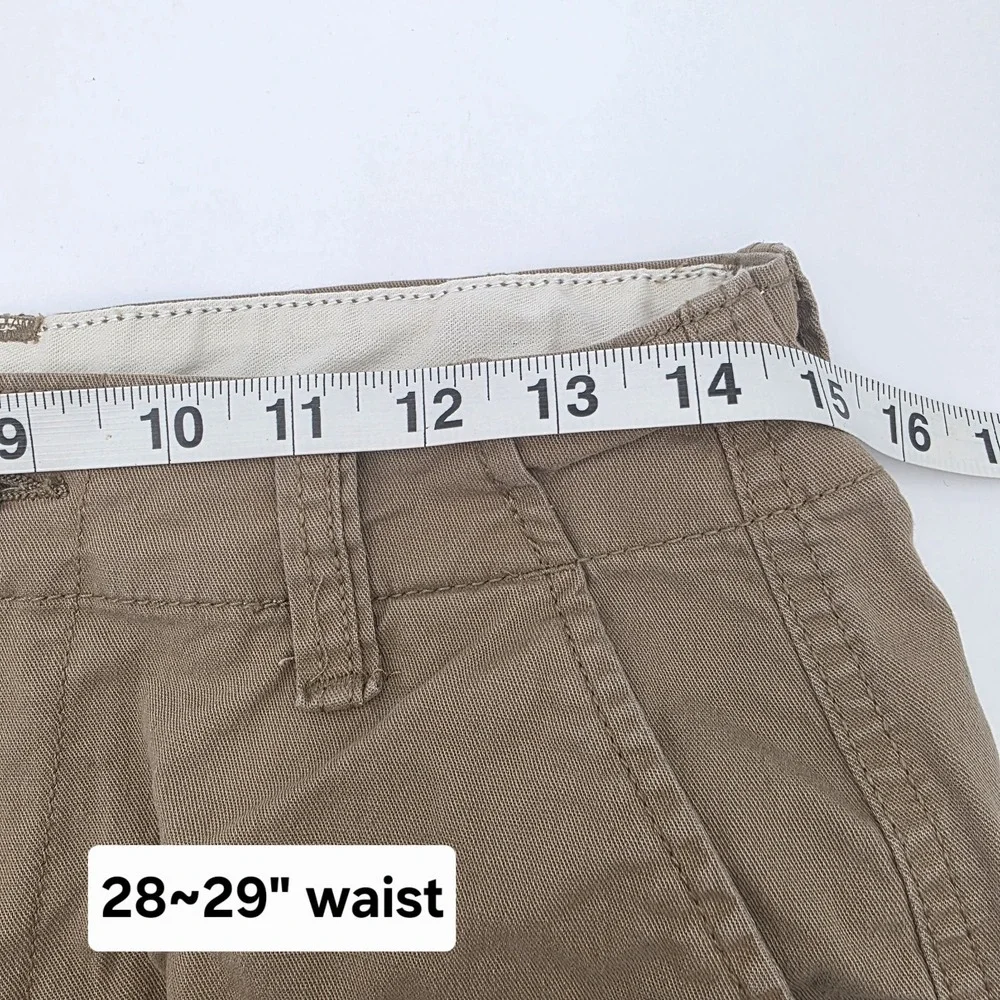 Old Navy Cargo Shorts Mens Sz 28  Khaki Lived In Straight Built In Flex 90's